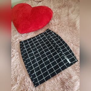 Checkered Pencil mini skirt